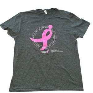 Susan G. Komen NYC Race for the Cure Jerzees Classic Gray T-Shirt 9/7/2025